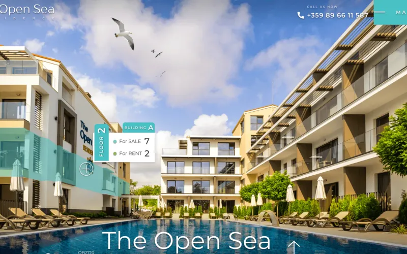 Изработка на сайт за жилищен комплекс Open Sea Residence — реален проект на PromoSite.bg