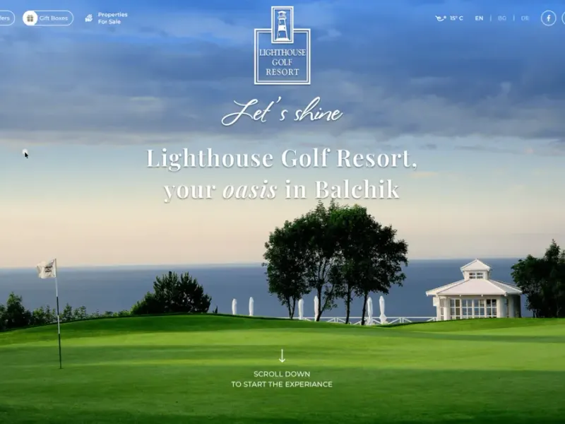 Изработка на сайт Lighthouse Golf & Spa Hotel — обща визия на сайта